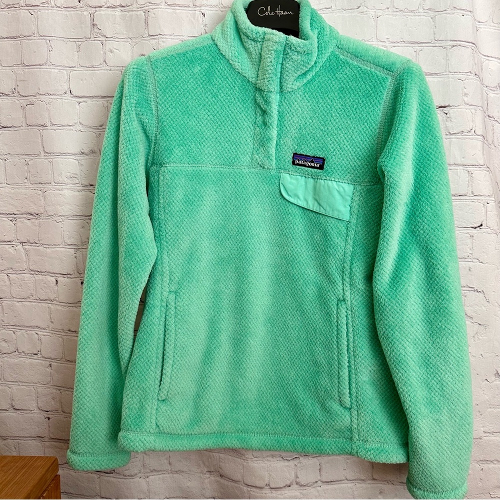 Patagonia Women Size S Re-Tool Snap-T Fleece Pullover Jacket Teal